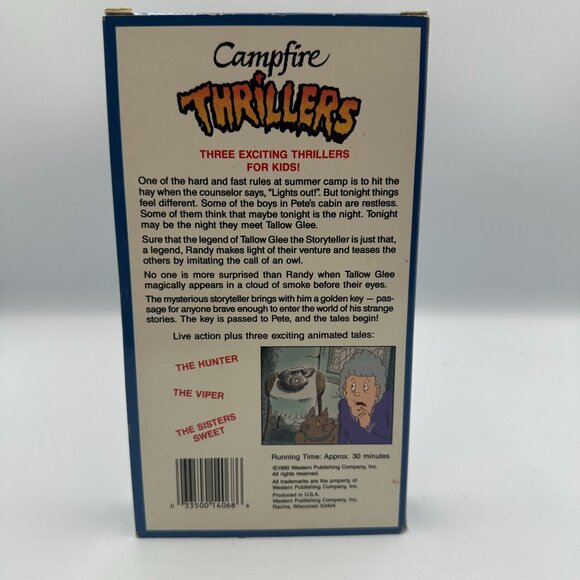 Campfire Thrillers VHS 1993 Animated Childrens Stories With Box Good Condition - Picture 2 of 3
